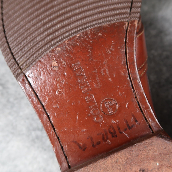 Cole Haan Shoes Mens 8.5 Loafers Leather Buckle Strap Moc Toe Handsewn Slip On - Picture 12 of 16